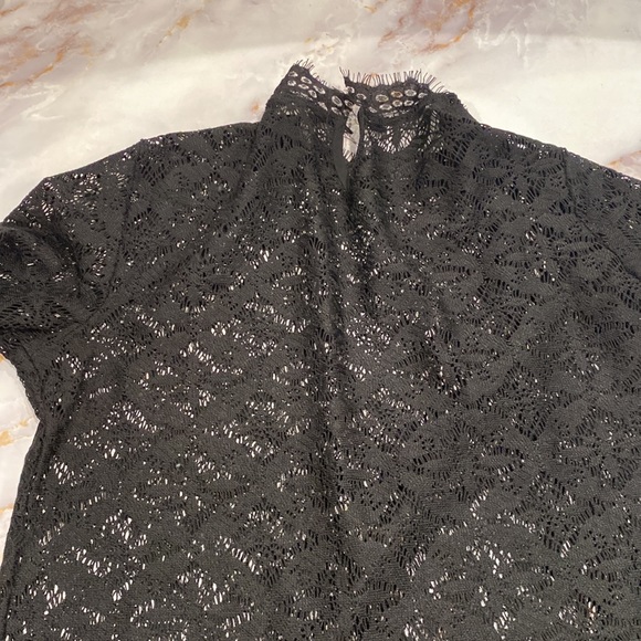 Zara fringe lace top with 3/4 sleeves .SZ S - Picture 2 of 4